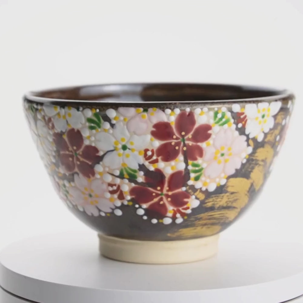 京都 清水焼】抹茶碗 夕暮れ桜 花光山窯｜コトポッター