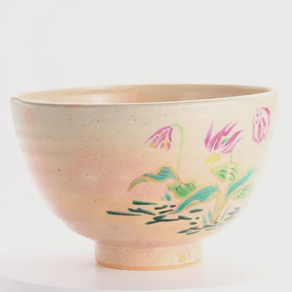 抹茶碗　灰釉 片栗　宗絢