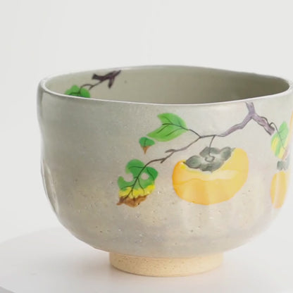 抹茶碗　柿　昇