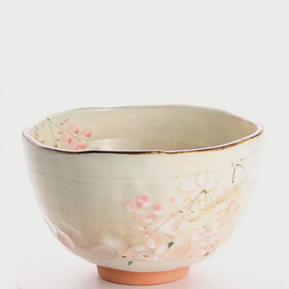 抹茶碗　桜　俊山窯
