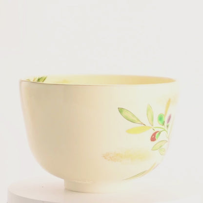 抹茶碗　オリーブ　陶楽