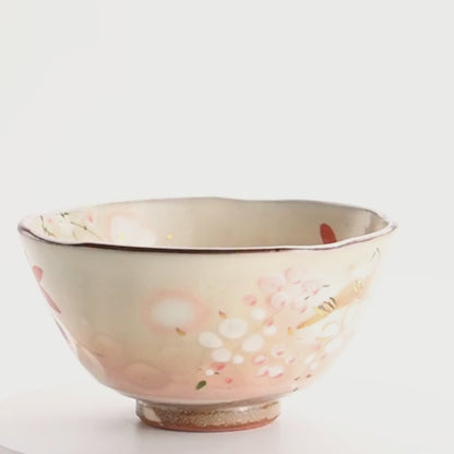 【清水焼】飯碗　雲錦　俊山窯