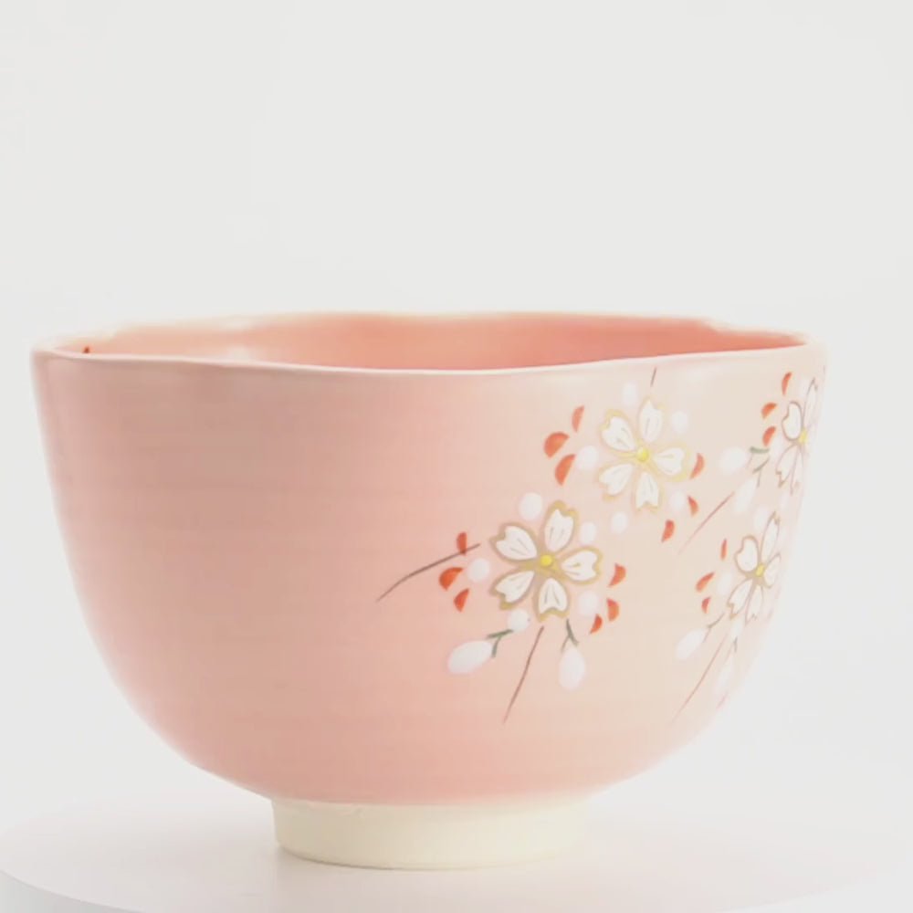 京都清水烧抹茶碗花型樱花｜亨｜KOTOPOTTER