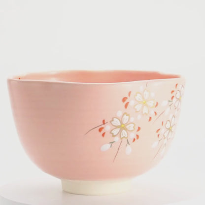 抹茶碗　花型桜　亨