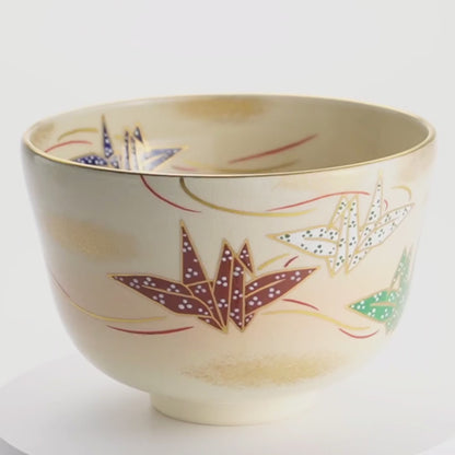 抹茶碗　折鶴　陶楽