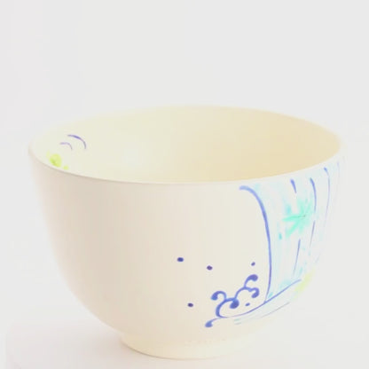 抹茶碗　流水青楓　宗絢