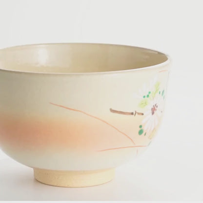 Matcha Bowl -White Chrysanthemum by Toru