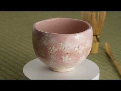 抹茶碗　桜尽くし　楽入