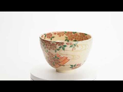 抹茶碗　桜"花筏"　清水幹子