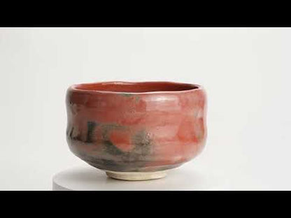抹茶碗　赤楽"明暮写"　楽入