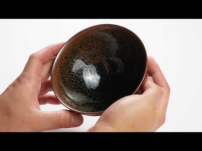 抹茶碗　禾目天目"釉溜まり"4A　桶谷定一