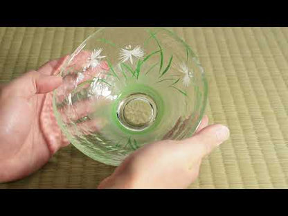 Glass Matcha Bowl – White Egret Flower by Kaihou