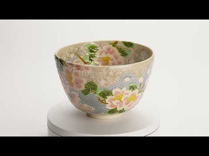 Matcha Bowl - Pale Purple “Cherry Blossoms and Clouds” by Ichinyo