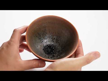 抹茶碗　窯変天目"釉溜まり"4E　桶谷定一