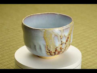 Matcha Bowl – Ash Glaze “Plum Moon” by Zenko Yamaoka