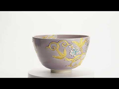 Matcha bowl -Arabesque gold&platinum by Ichinyo