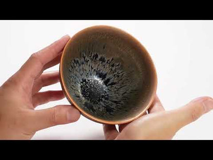 抹茶碗　天目"釉溜まり"4B　桶谷定一
