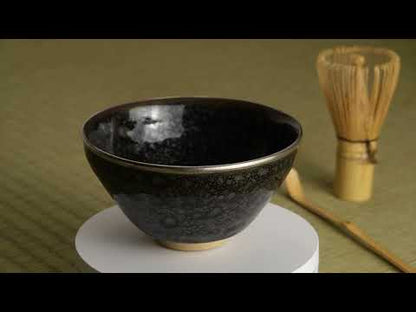 抹茶碗　油滴天目 銀覆輪　桶谷定一