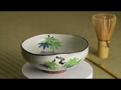 抹茶碗(馬盥)　白化粧"青楓"　与し三