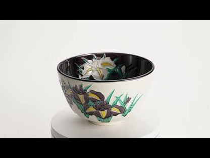 抹茶碗　紫交趾 "菖蒲"　一如
