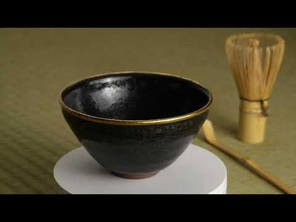 抹茶碗　油滴天目 金覆輪　桶谷定一