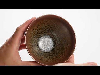 抹茶碗　天目"釉溜まり"4C　桶谷定一