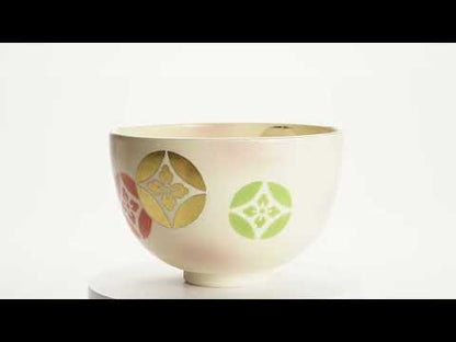 【清水烧】抹茶碗 七宝 宝泉