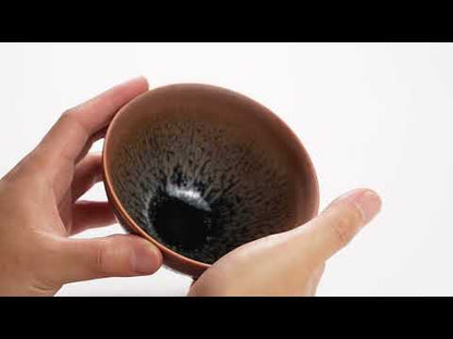 抹茶碗　天目"釉溜まり"4D　桶谷定一