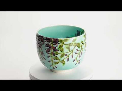 Matcha Bowl - Pale Blue “Wisteria” by Ichinyo