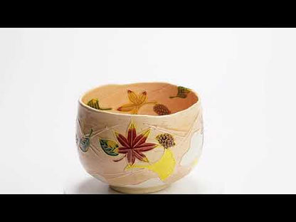 抹茶碗　黄金交趾"吹寄"　一如