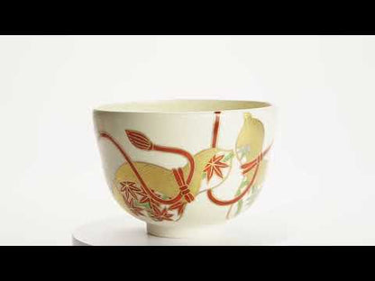 抹茶碗　仁清写 六瓢　陶楽