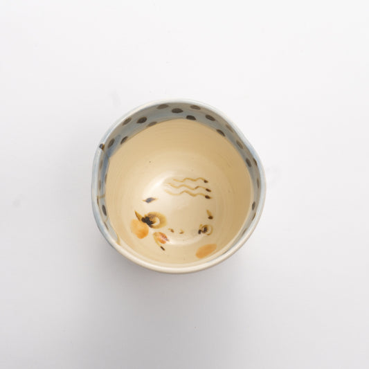 湯呑　ひょっとこ　俊山窯 - Handcrafted Japanese pottery from Kyoto - Kyo ware / Kiyomizu ware.
