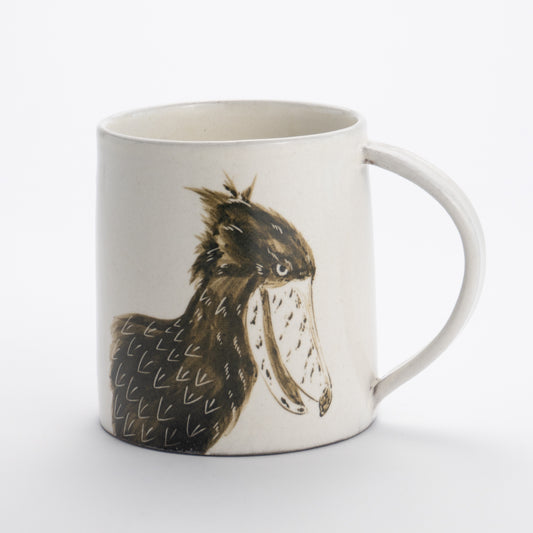 マグカップ　ハシビロコウC　澤田卓伸 - Handcrafted Japanese pottery from Kyoto - Kyo ware / Kiyomizu ware.