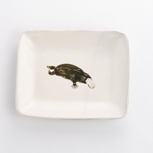 長角皿　カモノハシ　澤田卓伸 - Handcrafted Japanese pottery from Kyoto - Kyo ware / Kiyomizu ware.