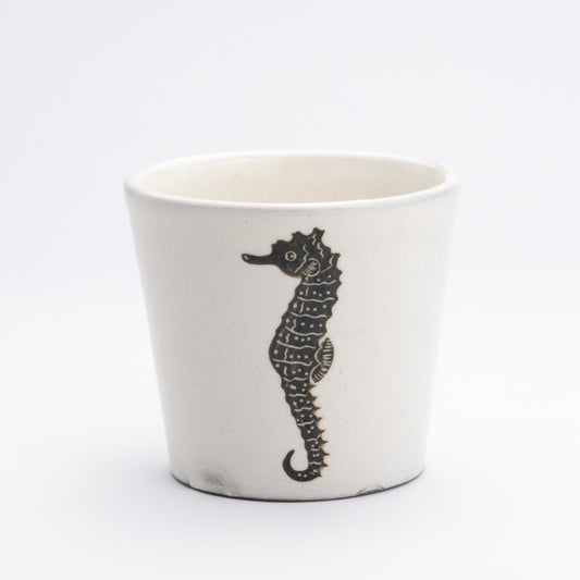 蕎麦猪口　タツノオトシゴ　澤田卓伸 - Handcrafted Japanese pottery from Kyoto - Kyo ware / Kiyomizu ware.