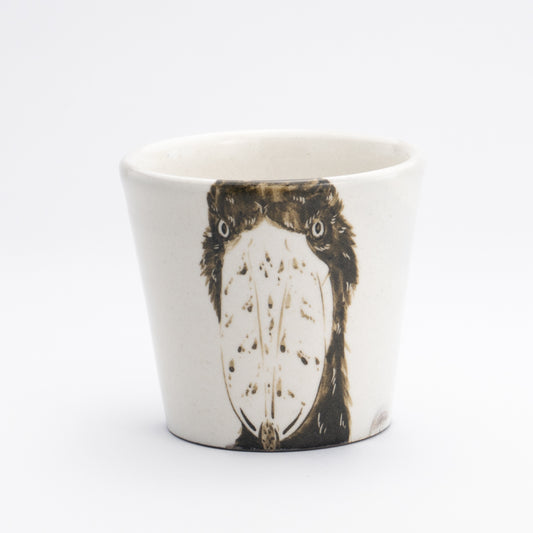 蕎麦猪口　ハシビロコウB　澤田卓伸 - Handcrafted Japanese pottery from Kyoto - Kyo ware / Kiyomizu ware.