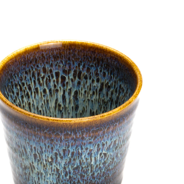 ロックカップ　流星　和泉良法 - Handcrafted Japanese pottery from Kyoto - Kyo ware / Kiyomizu ware.