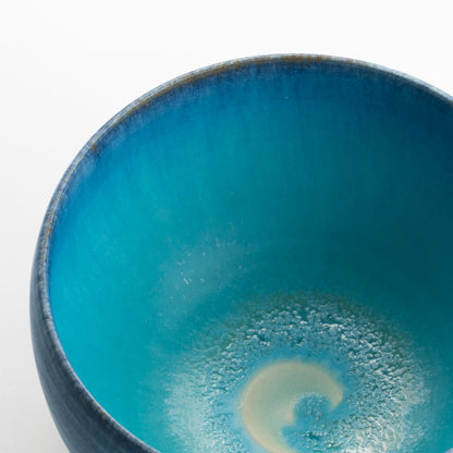 【清水焼】抹茶碗　碧釉　竹村陽太郎 KOTOPOTTER